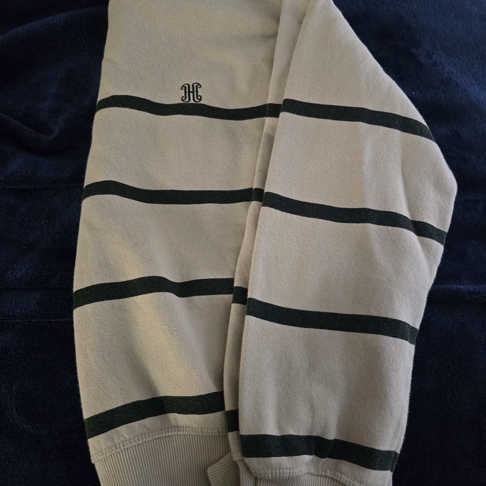 H&M Cream and Black Striped Sweater